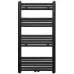 Radiator port-prosop încălzire centrală baie drept, negru, 600x1160 mm Radiator port-prosop încălzire centrală baie drept, negru, 600x1160 mm