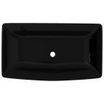 Chiuveta baie din ceramică, dreptunghiular, negru Chiuveta baie din ceramică, dreptunghiular, negru