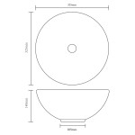 Chiuvetă ceramică pentru baie, rotundă, alb Chiuvetă ceramică pentru baie, rotundă, alb