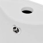 Chiuvetă baie cu suport, orificiu robinet/preaplin,rotund,ceramică,alb Chiuvetă baie cu suport, orificiu robinet/preaplin,rotund,ceramică,alb
