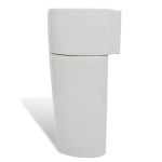 Chiuvetă baie cu suport, orificiu robinet/preaplin,rotund,ceramică,alb Chiuvetă baie cu suport, orificiu robinet/preaplin,rotund,ceramică,alb