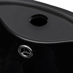 Chiuvetă baie suport, orificiu robinet/preaplin,rotund,ceramică,negru Chiuvetă baie suport, orificiu robinet/preaplin,rotund,ceramică,negru
