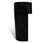 Chiuvetă baie suport, orificiu robinet/preaplin,rotund,ceramică,negru Chiuvetă baie suport, orificiu robinet/preaplin,rotund,ceramică,negru
