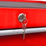 Cărucior de atelier pentru scule, 7 sertare, roșu