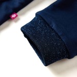 Rochie pentru copii cu mâneci lungi, bleumarin, 116