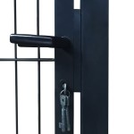 vidaXL Poartă de gard, antracit, 106x248 cm, oțel vidaXL Poartă de gard, antracit, 106x248 cm, oțel