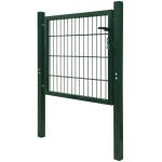 vidaXL Poartă de gard, verde, 105x150 cm, oțel vidaXL Poartă de gard, verde, 105x150 cm, oțel