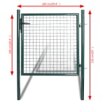 vidaXL Poartă individuală pentru gard, oțel vopsit electrostatic