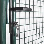 vidaXL Poartă individuală pentru gard, oțel vopsit electrostatic