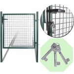 vidaXL Poartă individuală pentru gard, oțel vopsit electrostatic