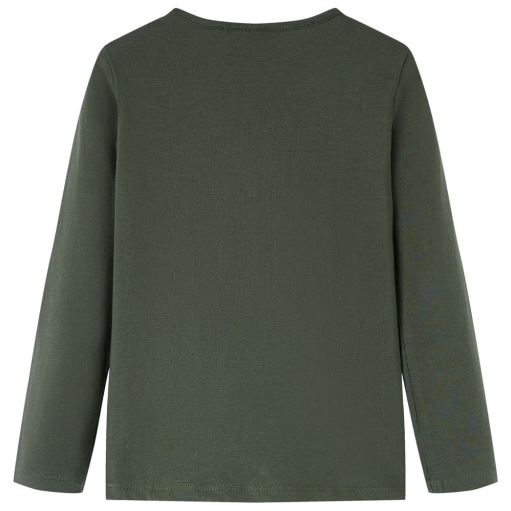 Tricou cu mâneci lungi pentru copii, kaki, 128