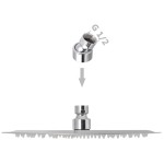 vidaXL Cap de duș rotund tip ploaie, oțel inoxidabil, 25 cm vidaXL Cap de duș rotund tip ploaie, oțel inoxidabil, 25 cm