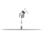vidaXL Cap de duș rotund tip ploaie, oțel inoxidabil, 50 cm vidaXL Cap de duș rotund tip ploaie, oțel inoxidabil, 50 cm