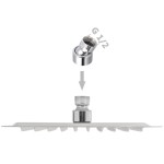vidaXL Cap de duș pătrat tip ploaie, oțel inoxidabil, 20x20 cm vidaXL Cap de duș pătrat tip ploaie, oțel inoxidabil, 20x20 cm