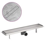 vidaXL Rigolă duș liniară, model linie, oțel inoxidabil, 630 x 140 mm vidaXL Rigolă duș liniară, model linie, oțel inoxidabil, 630 x 140 mm
