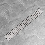 vidaXL Rigolă duș liniară din oțel inoxidabil, model linie, 830x140 mm vidaXL Rigolă duș liniară din oțel inoxidabil, model linie, 830x140 mm