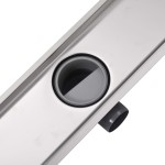 vidaXL Rigolă duș liniară din oțel inoxidabil, model linie, 830x140 mm vidaXL Rigolă duș liniară din oțel inoxidabil, model linie, 830x140 mm
