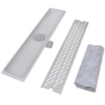 vidaXL Rigolă duș liniară, model ondulat, oțel inoxidabil, 630x140 mm vidaXL Rigolă duș liniară, model ondulat, oțel inoxidabil, 630x140 mm