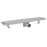 vidaXL Rigolă duș liniară, model ondulat, oțel inoxidabil, 630x140 mm vidaXL Rigolă duș liniară, model ondulat, oțel inoxidabil, 630x140 mm
