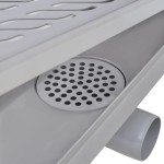 vidaXL Rigolă duș liniară, model ondulat, oțel inoxidabil, 630x140 mm vidaXL Rigolă duș liniară, model ondulat, oțel inoxidabil, 630x140 mm