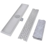 vidaXL Rigolă duș liniară, model bule, oțel inoxidabil, 630 x 140 mm vidaXL Rigolă duș liniară, model bule, oțel inoxidabil, 630 x 140 mm