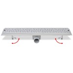 vidaXL Rigolă duș liniară, model bule, oțel inoxidabil, 630 x 140 mm vidaXL Rigolă duș liniară, model bule, oțel inoxidabil, 630 x 140 mm
