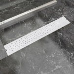 vidaXL Rigolă duș liniară, model bule, oțel inoxidabil, 730 x 140 mm vidaXL Rigolă duș liniară, model bule, oțel inoxidabil, 730 x 140 mm