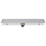 vidaXL Rigolă duș liniară, model bule, oțel inoxidabil, 730 x 140 mm vidaXL Rigolă duș liniară, model bule, oțel inoxidabil, 730 x 140 mm