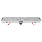 vidaXL Rigolă duș liniară, model bule, oțel inoxidabil, 730 x 140 mm vidaXL Rigolă duș liniară, model bule, oțel inoxidabil, 730 x 140 mm