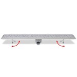 vidaXL Rigolă duș liniară, model bule, oțel inoxidabil, 930 x 140 mm vidaXL Rigolă duș liniară, model bule, oțel inoxidabil, 930 x 140 mm