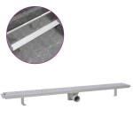 vidaXL Rigolă duș liniară, model bule, oțel inoxidabil, 1030 x 140 mm vidaXL Rigolă duș liniară, model bule, oțel inoxidabil, 1030 x 140 mm