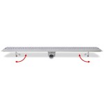 vidaXL Rigolă duș liniară, model bule, oțel inoxidabil, 1030 x 140 mm vidaXL Rigolă duș liniară, model bule, oțel inoxidabil, 1030 x 140 mm