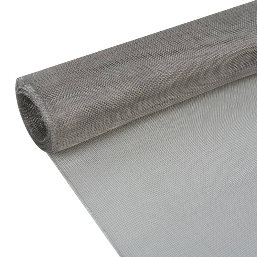 vidaXL Plasă de sârmă, argintiu, 100 x 1000 cm, oțel inoxidabil