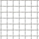 vidaXL Gard sârmă sertizată, 50x50 cm, 21x21x2,5 mm, oțel inoxidabil