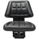 vidaXL Scaun de tractor cu suspensie Negru vidaXL Scaun de tractor cu suspensie Negru