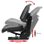 vidaXL Scaun de tractor cu suspensie Negru vidaXL Scaun de tractor cu suspensie Negru