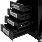 vidaXL Cărucior pentru sudură cu 4 sertare, negru vidaXL Cărucior pentru sudură cu 4 sertare, negru