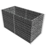 vidaXL Strat înălțat gabion, argintiu, 180 x 90 x 100 cm, oțel
