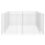 vidaXL Strat înălțat gabion, argintiu, 180 x 90 x 100 cm, oțel