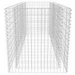 vidaXL Strat înălțat gabion, argintiu, 180 x 90 x 100 cm, oțel
