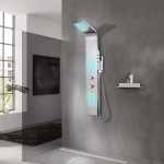 vidaXL Sistem panou de duș curbat, oțel inoxidabil vidaXL Sistem panou de duș curbat, oțel inoxidabil