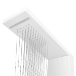 vidaXL Sistem panel de duș din aluminiu, alb mat vidaXL Sistem panel de duș din aluminiu, alb mat