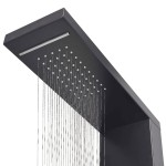 vidaXL Sistem panel de duș din aluminiu, negru mat vidaXL Sistem panel de duș din aluminiu, negru mat