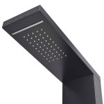 vidaXL Sistem panel de duș din aluminiu, negru mat vidaXL Sistem panel de duș din aluminiu, negru mat