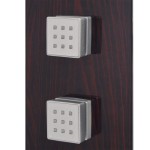 vidaXL Sistem cu panel de duș, sticlă, maro vidaXL Sistem cu panel de duș, sticlă, maro