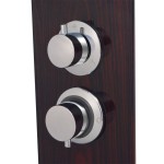 vidaXL Sistem cu panel de duș, sticlă, maro vidaXL Sistem cu panel de duș, sticlă, maro