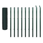 vidaXL Euro gard, verde, 10 x 1,7 m, oțel vidaXL Euro gard, verde, 10 x 1,7 m, oțel