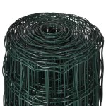 vidaXL Euro gard, verde, 25 x 1,7 m, oțel