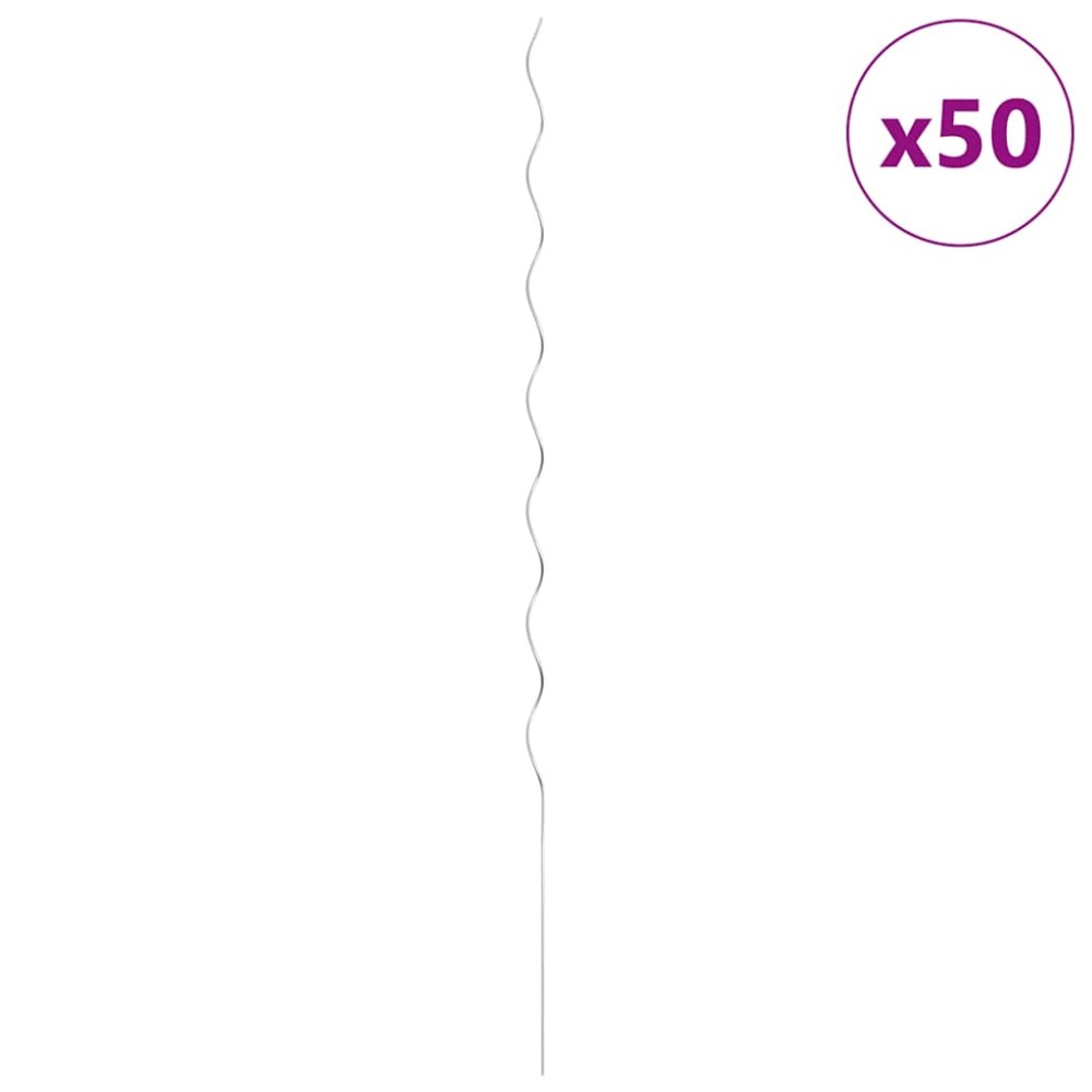 vidaXL Spirale pentru suport plante, 50 buc., 170 cm, oțel galvanizat