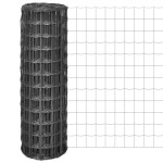 vidaXL Euro gard, gri, 10 x 1,2 m, oțel